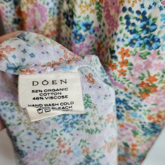 Doen Charleston Dress Creme Lady Bird floral Size XS NWT - Picture 10 of 10